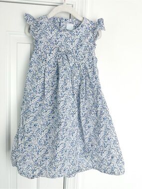 Little English 5T blue floral dress EUC